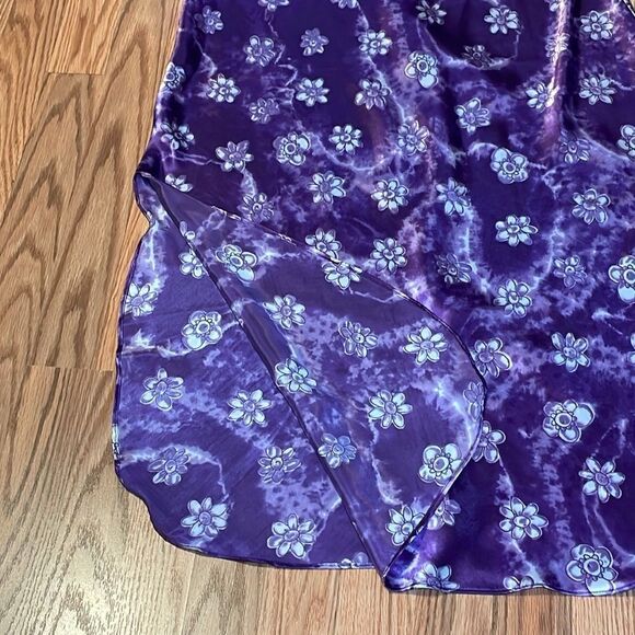 Vintage California Dynasty Purple Floral Nightie, Fairycore Slip Dress, Medium - Picture 4 of 7